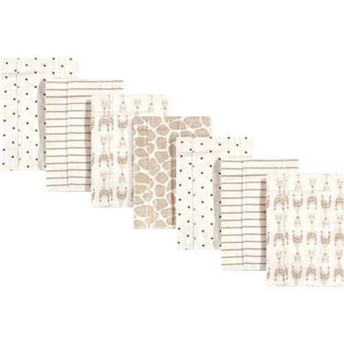 Hudson Baby Unisex Baby Cotton Flannel Burp Cloths, Neutral Giraffe, One Size