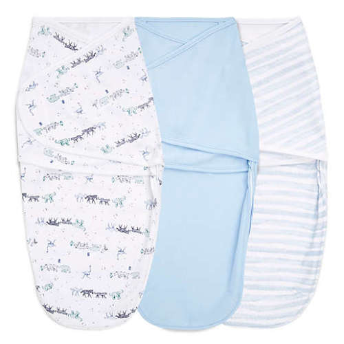 aden + anais® essentials 3-Pack Rising Star Easy Wrap Swaddle Wraps in Blue