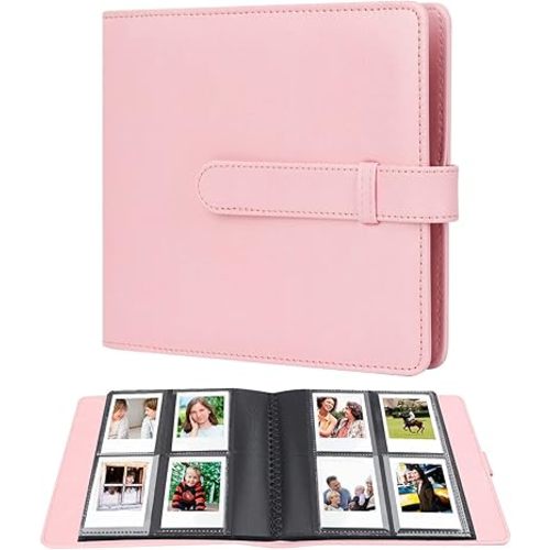 256 Photos Album for Polaroid Go Everything Box Camera and Instant Film,Polaroid Go Photo Album Book (Pink)