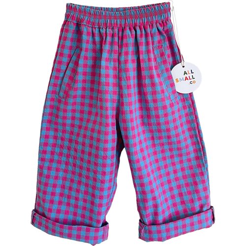 Purple Plaid Pants, Plaid - All Small Co Pants | Maisonette
