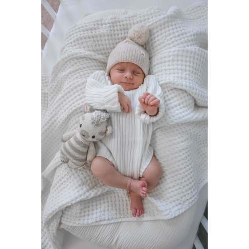 Luna + Luca Chunky Rib Romper - White