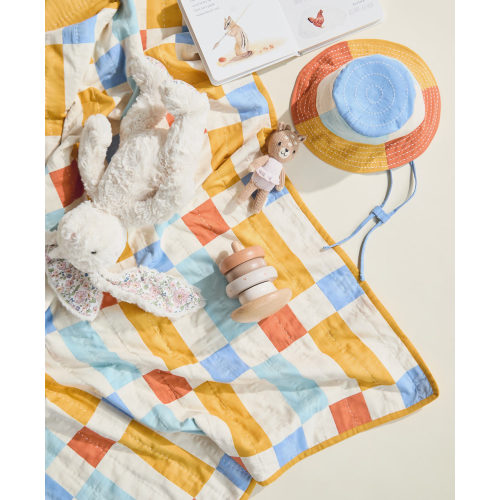 Checkered Baby Bucket Hat - Dusk