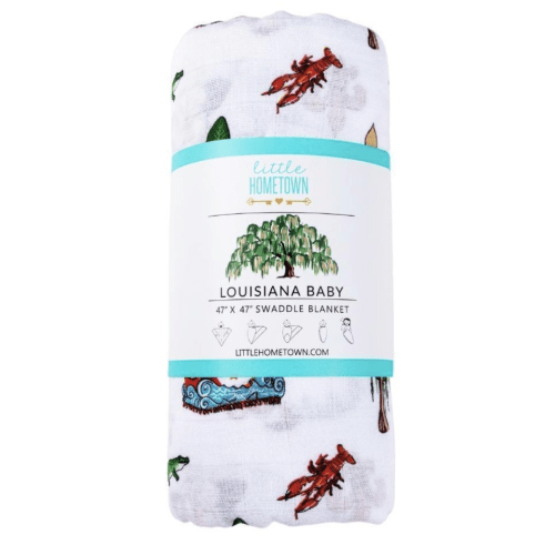 Louisiana Baby Muslin Swaddle Receiving Blanket – Little Hometown