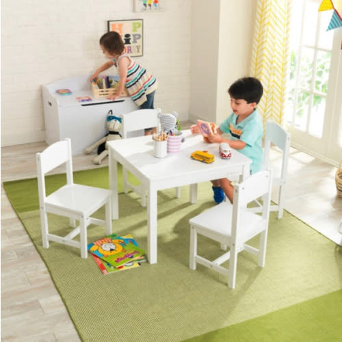 Farmhouse Table & 4 Chair Set - White