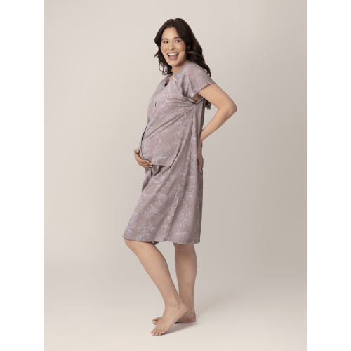 Universal Labor & Delivery Gown | Lilac Bloom - milk & baby – Milk & Baby