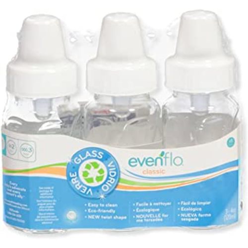 Evenflo 3 Pack Classic Glass Bottle, 4-Ounce