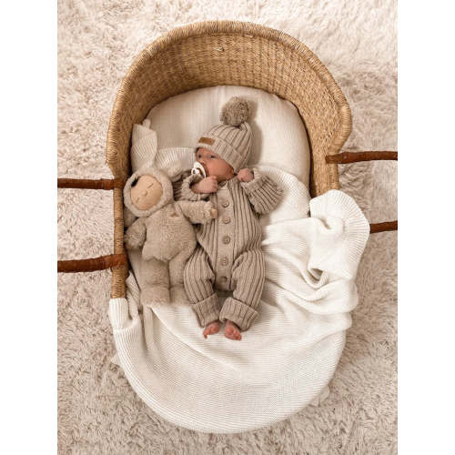 Little B's Chunky Rib Baby Jumpsuit - Oak