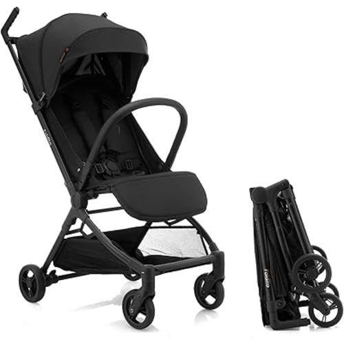 Gromast Travel Stroller for Airplane, Ultra Compact & Lightweight – Only 9.9 lbs, Portable Infant Toddler Baby Stroller, w/UPF 50+ Canopy - Black