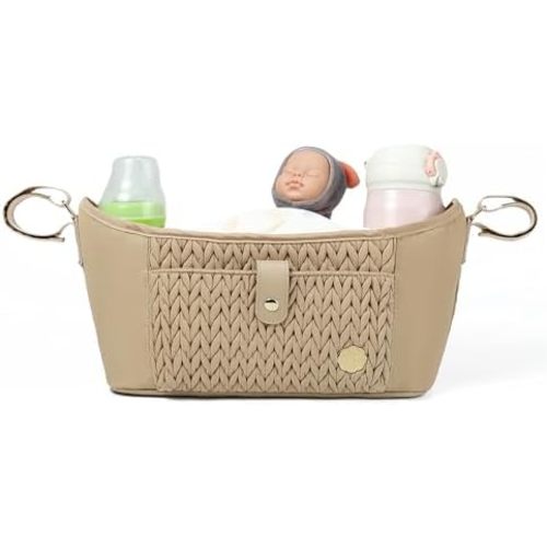 Universal Baby Stroller Organizer,Diaper Caddy Organizer with Adjustable Straps to Fits Nearly Any Strollers