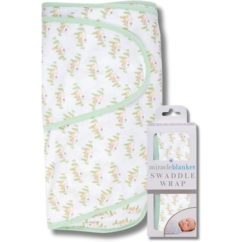 Miracle Blanket Swaddle Wrap – Help Your Newborn Sleep Longer – Soft & Secure Sleep Sack for Infants – Easy-to-Use Swaddling Blanket for a Calm Baby (Camper)