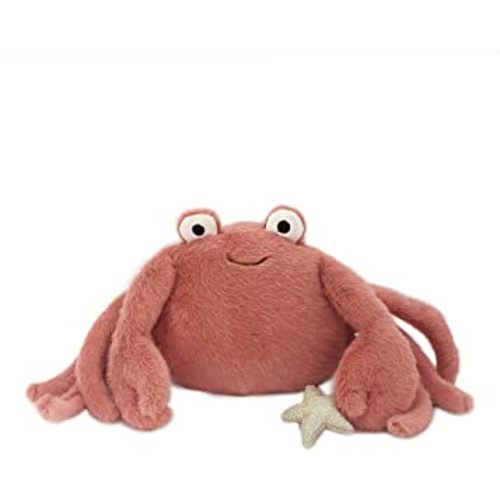 MON AMI Caldwell The Crab Stuffed Animal – 11”, Ocean Animal Toys, Coral Crab Plush Toy, Great Gift for Kids of All Ages