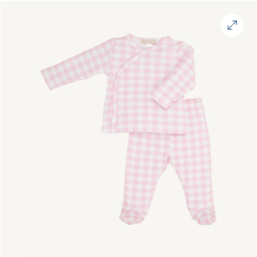 Cameron Cross-Front Set - Palm Beach Pink Gingham