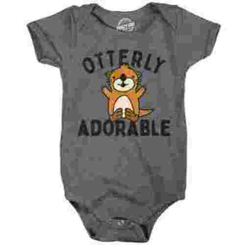 Otterly Adorable Baby Bodysuit Funny Sarcastic Cute Otter Graphic Jumper For Infants