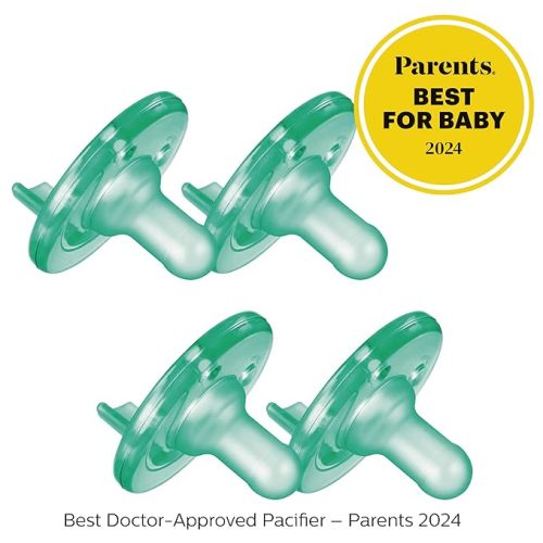 Philips AVENT Soothie Pacifier, 0-3 Months, Green, 4 Pack, SCF190/41