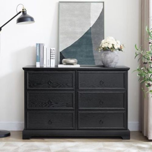 HDZNVF Modern Farmhouse 6-Drawer Chest of Drawers