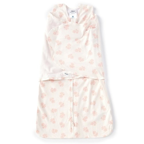HALO Baby Girls Newborn-6 Months SleepSack® Swaddle Wearable Blanket - Rose Toss Blush