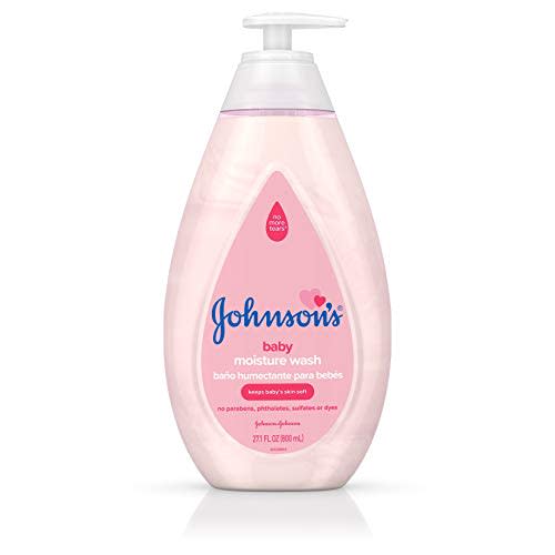 Johnson's Baby Body Moisture Wash for Gentle Baby Skin Care, Sulfate-Free, Tear-Free, Hypoallergenic Baby Wash, 27.1 fl. oz
