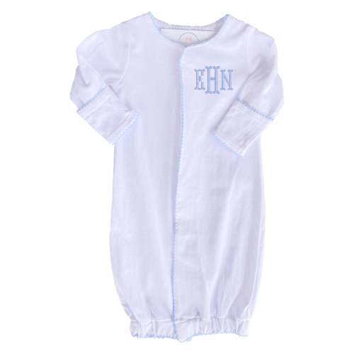 Custom Monogram Gown - Blue