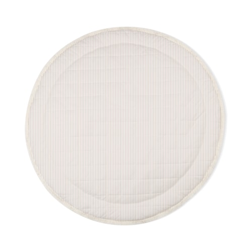 Organic Baby Play Mat - Beige Stripes