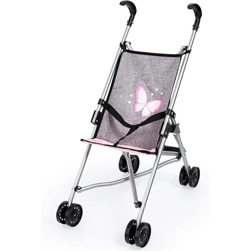 Bayer: Umbrella Stroller for Dolls Foldable Grey Easy Storage 18-Inch Dolls, Lightweight