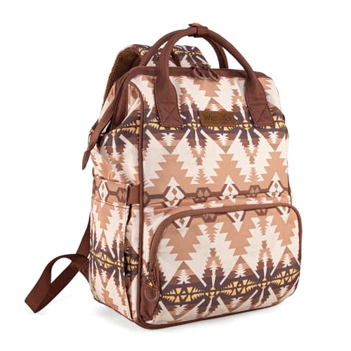 Montana West Wrangler Callie Diaper Bag Backpack with Stroller Straps Southwestern Multifunction Baby Travel Bag WG2210-9110TN