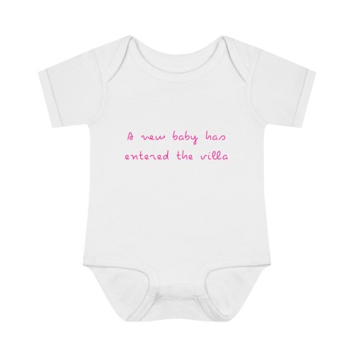 A new baby has entered the villa | Island Baby Onesie | Multiple Sizes 0-24M