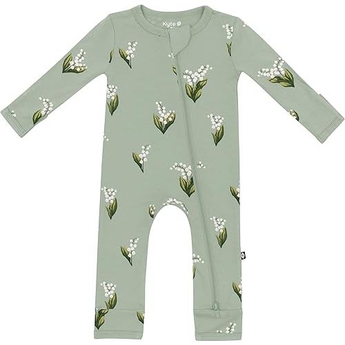 KYTE BABY Unisex Rayon Made From Bamboo Zippered Rompers Newborn