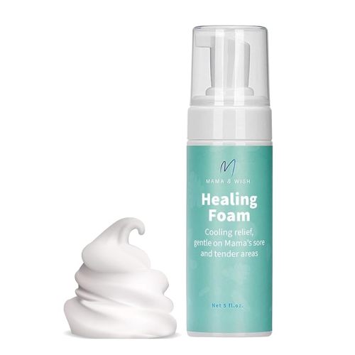 Mama & Wish Witch Hazel Perineal Healing Foam - Postpartum Essentials - Medicated Postpartum Spray for Perineal Relief - Postpartum Care and Recovery, Hemorrhoid Perineal Spray, After Birth Essentials