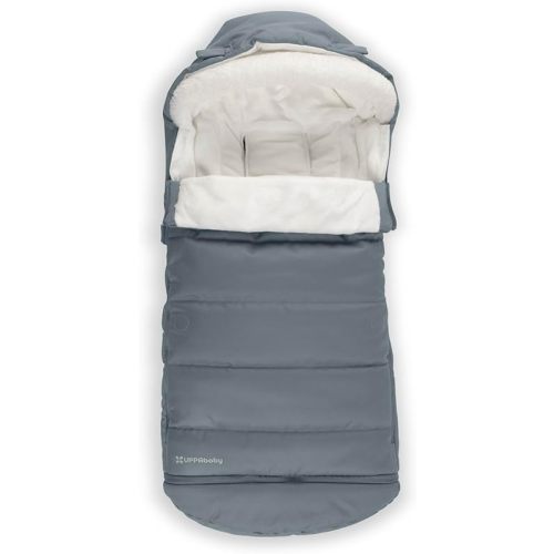 UPPAbaby CozyGanoosh 2-in-1 Seasonal Footmuff - Easily Attaches to UPPAbaby Strollers and RumbleSeat – Versatile, Ultra-Plush Zip-Out Liner for Cold Weather - Callum (Stone Blue)