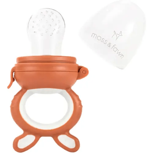 Forage Feeder, Soothing Silicone Frozen Baby Food Teething Toy, Pacifier Fruit Feeder and Teether, BPA, PVC and Phthalate Free - Terracotta