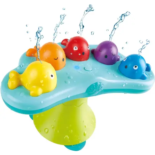 Hape Music Fountain Bath Toy| Whale Bathtub 2 Play Modes Toy with Music| Bathroom Shower Toy for Toddlers