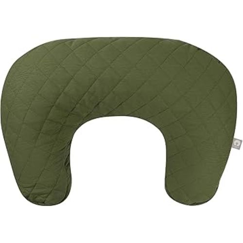 Boppy Nursing Pillow with Luxe Fabric Cover, Quilted Moss, Larger, More Supportive Pillow for Breastfeeding and Bottle Feeding; Firmer and Higher Than Original, w/Premium Cover; JPMA Certified