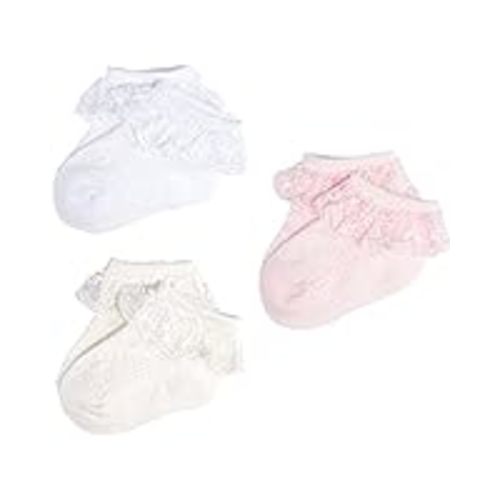Amazon.com: Mini Angel Baby Lace Socks Baby Girl Double/Eyelet Lace Ruffle Frilly Socks for Newborn Infant and toddlers Gift Set: Clothing, Shoes & Jewelry