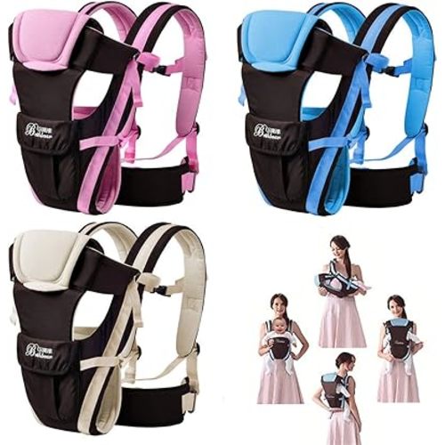 CdyBox Adjustable 4 Positions Baby Carrier 3D Backpack Infant Newborn Pouch Bag Wrap Soft Structured Ergonomic Sling Front Back (Khaki)