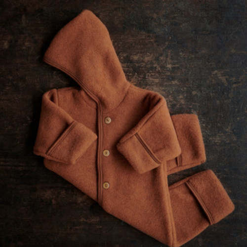Pipit Baby & Kids Suit - Merino Wool Fleece - Russet Rose 3-6 months