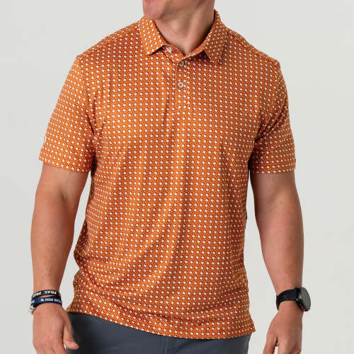 Performance Polo - Texas Orange & White – BURLEBO