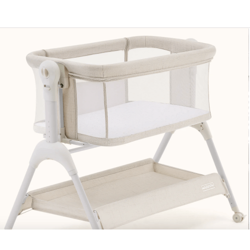 HARPPA Cuddly Sway | 3-in-1 Rocking Baby Bassinet & Bedside Sleeper with Anti-Reflux Mattress for Newborns | Attaches to Bed, Adjustable Height, Tool-Free Setup, Portable Wheels, CPSC Certified, Gentle Rocking Motion | Ideal for Infants, Safe Co-Sleeping