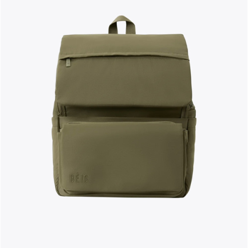 BÉIS 'The Ultimate Diaper Backpack' in Olive - Green Backpack Diaper Bag