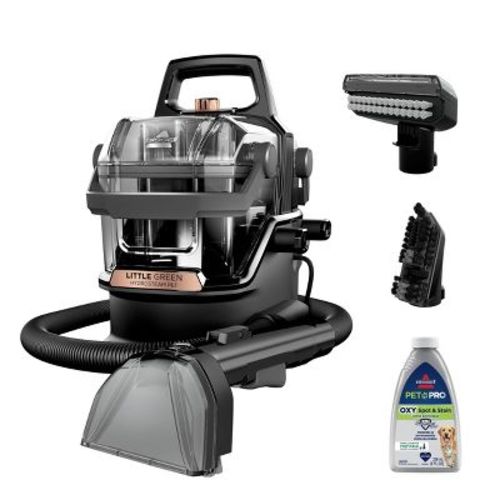 Bissell Little Green HydroSteam Pet - 3605: Portable Carpet Cleaner, Heated Cleaning, Pet Hair Pick Up, 64 oz Tank