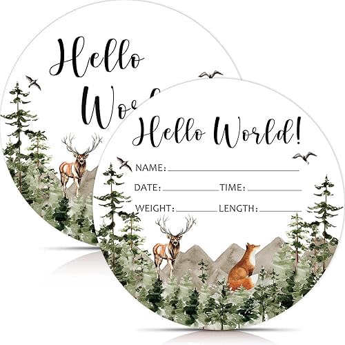 Birth Stat Sign for Newborn, Adventure Awaits Baby Announcement, Mountain Hello World Name Sign for Hospital Birth Announcement, Gift for New Mom, Baby Shower, Pregnancy Announcement, Photography Prop