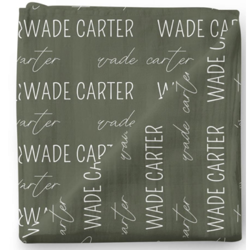 Personalized Baby Name Swaddle Blanket