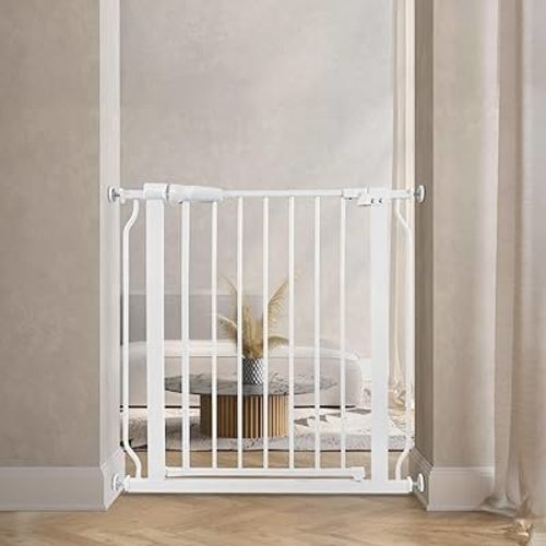 BalanceFrom Easy Walk-Thru Safety Gate for Doorways and Stairways with Auto-Close/Hold-Open Features