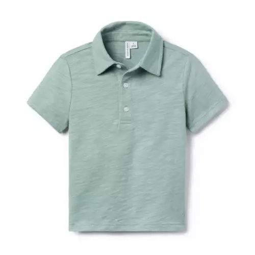 Boy Chaparral Green The Slub Polo by Janie and Jack