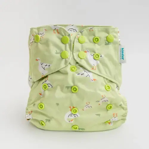 Animals and Insects: Essentials Pocket Cloth Diaper with Athletic Wicking Jersey, Grows with your Baby