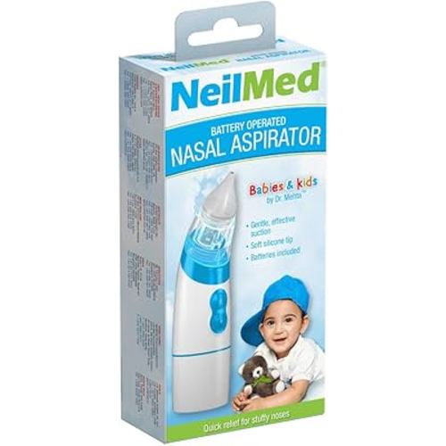 NeilMed Aspirator - Battery Operated Nasal Aspirator for Babies & Kids