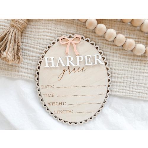 Baby Name Sign for Hospital, Hospital Birth Announcement Sign, Baby Announcement Sign, Baby Keepsakes, Baby Birth Sign, Baby Shower Gift