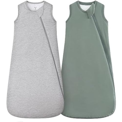 HAPIU Unisex Rayon Made from Bamboo Baby Sleep Sack TOG 1.0, 2-Way Zipper YKK, Wearable Blanket Baby
