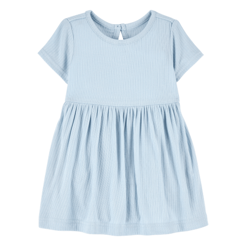 Baby Solid PurelySoft Bodysuit Dress -Blue - Carter's | Carter's