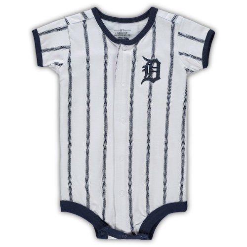Newborn Detroit Tigers White/Navy Power Hitter Short Sleeve Bodysuit