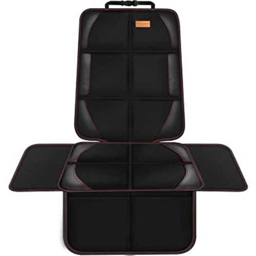 Car Seat Protector, 1 Pack, Thickest Padded 600D Fabric Padding, Waterproof, Durable, Anti Slip Backing, Child Seat Protection, Suitable for Babies, Toddlers, Children(Black 1)